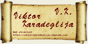 Viktor Karadeglija vizit kartica